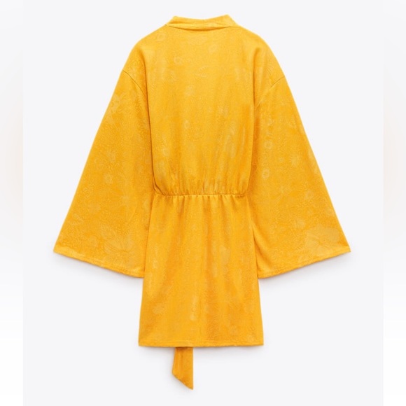 Zara Jacquard Knotted Mini Dress NWT - Picture 16 of 17